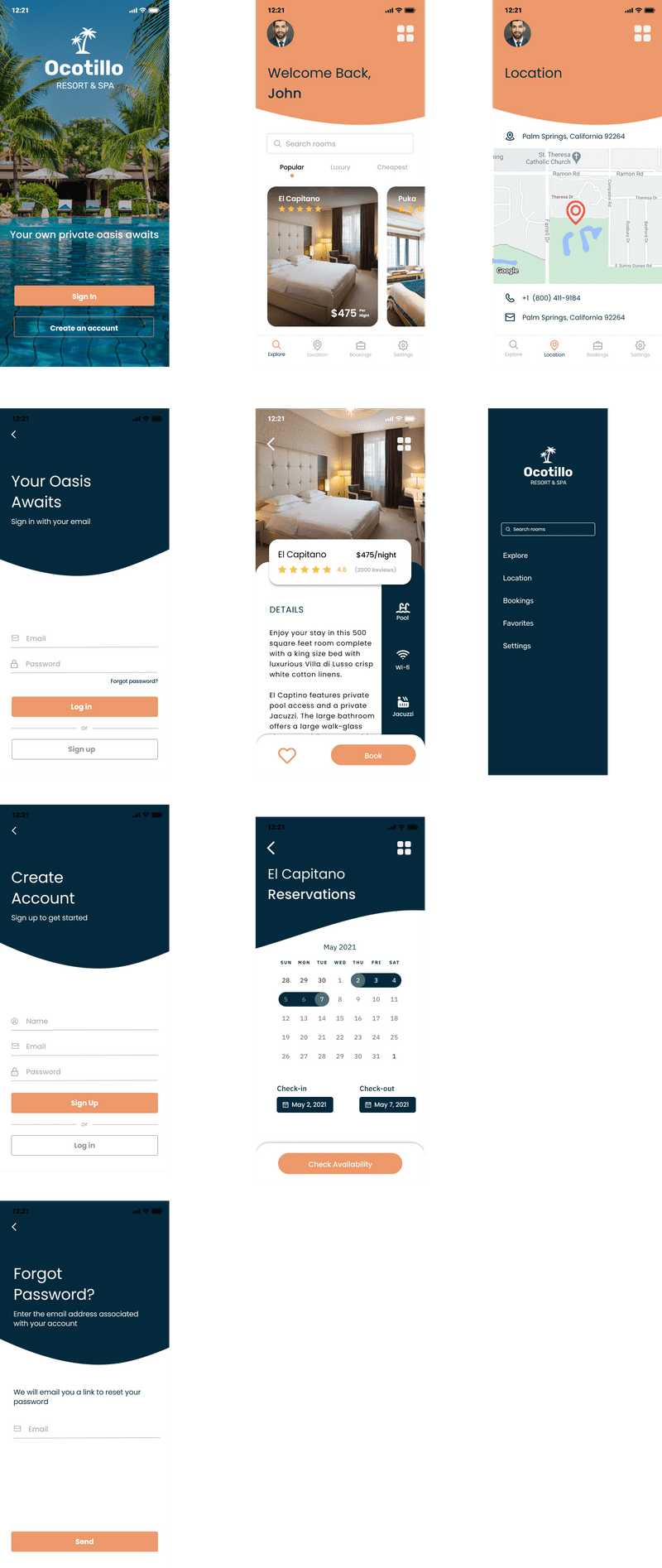 Wireframe flow